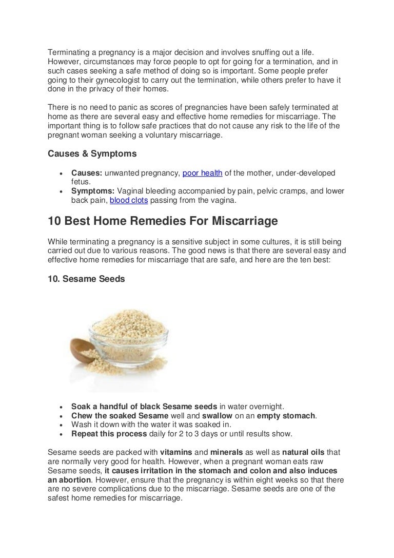 Interruption of pregnancy by folk remedies and its consequences Interruption of pregnancy by folk remedies and its consequences
